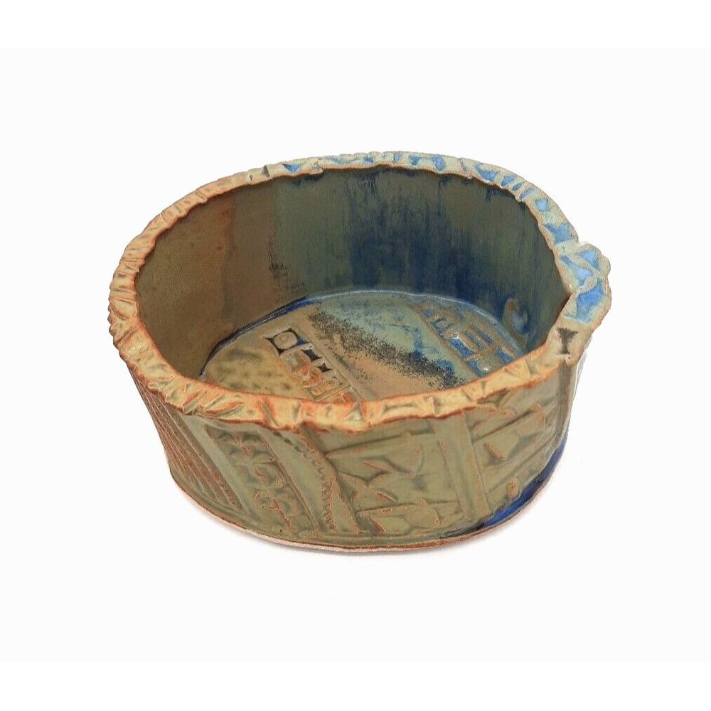 Unique Handcrafted Multicolored Abstract Pattern Art Pottery Stone 6.5" Planter